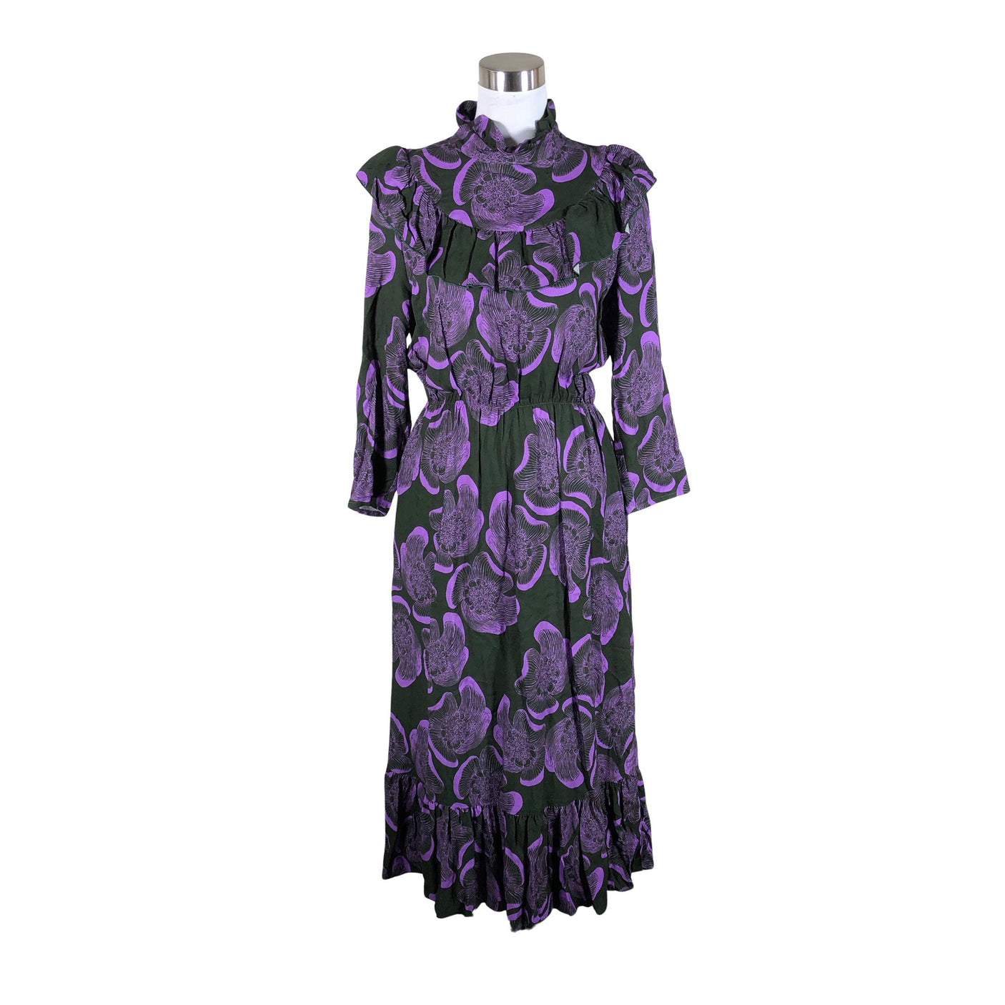 Unisex Vimma - Schiffon dress, size 34 - Green (1)
