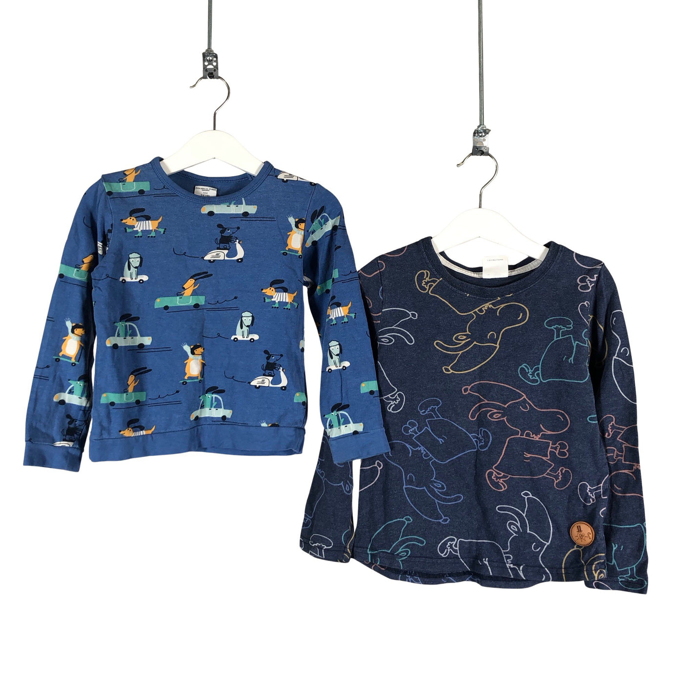 Unisex Polarn O. Pyret - Tricot shirt, size 104 - 110 - Blue (1)