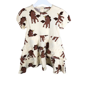 Unisex Mini Rodini - Tricot dress, size 92 - 98 - Natural white (1)