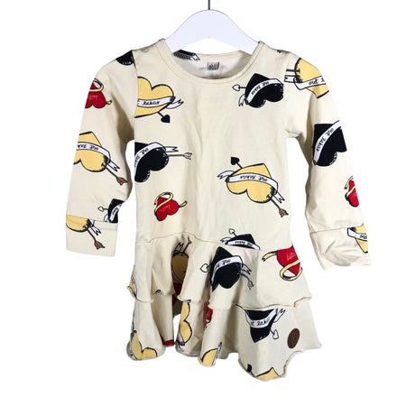 Unisex Blaa - Tricot dress, size 86 - 92 - Yellow ()