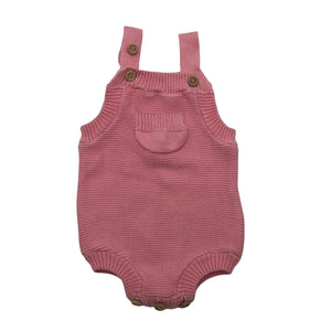 Unisex Metsola - Short overalls, size 74 - 80 - Light pink (1)