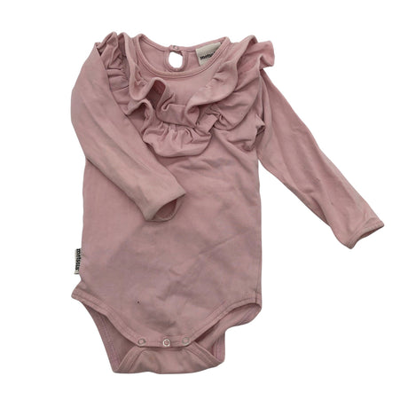 Unisex Metsola - Body, size 74 - 80 - Light pink ()