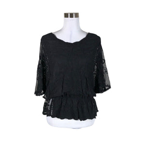 Unisex New Collection - Short-sleeved blouse, size 40 - Black (1)