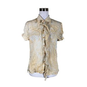 Unisex Bandolera - Short-sleeved blouse, size 40 - Beige (1)