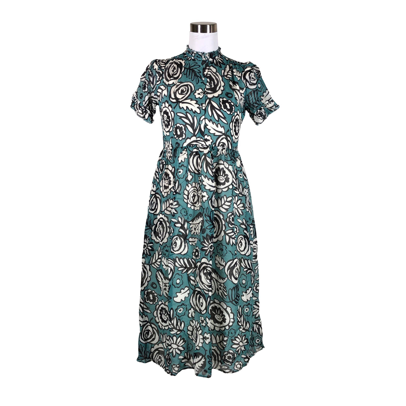 Unisex Samsoe&Samsoe - Schiffon dress, size 36 - Green (1)