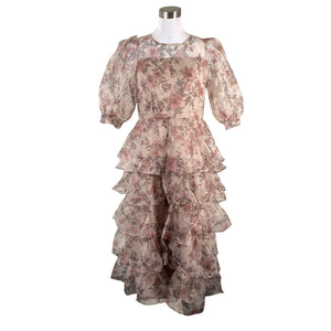 Unisex Newbie - Schiffon dress, size 38 - Gray (1)