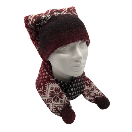 Unisex Handmade - Winter beanie, size 56 - 58 cm - Wine red (2)
