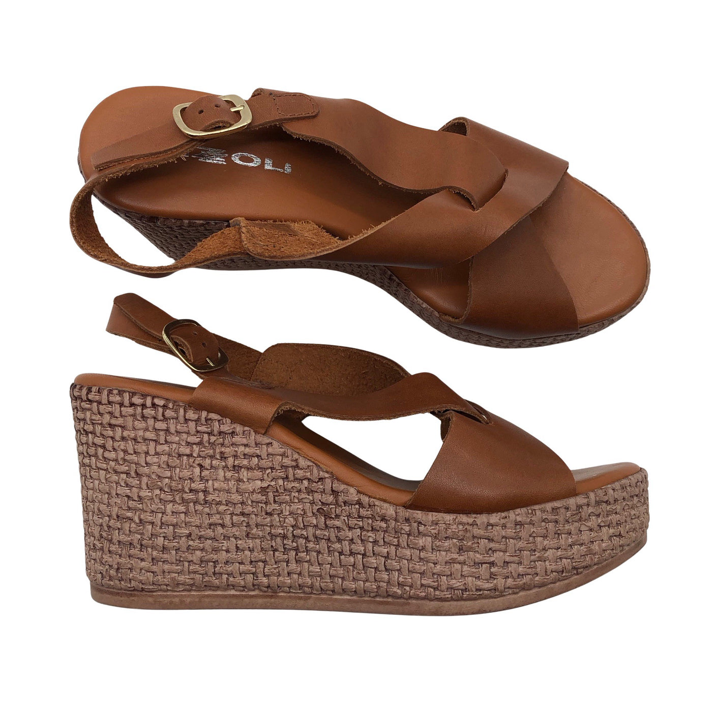 Unisex Rizzoli - Wedge sandals, size 37 - Brown (1)