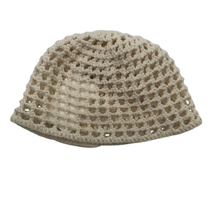 Unisex Handmade - Lightweight beanie, size 58 - 60 cm - Natural white (1)