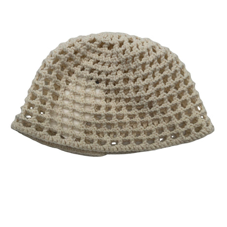 Unisex Handmade - Lightweight beanie, size 58 - 60 cm - Natural white ()