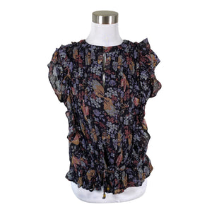 Unisex Summum Woman - Short-sleeved blouse, size 38 - Black (1)