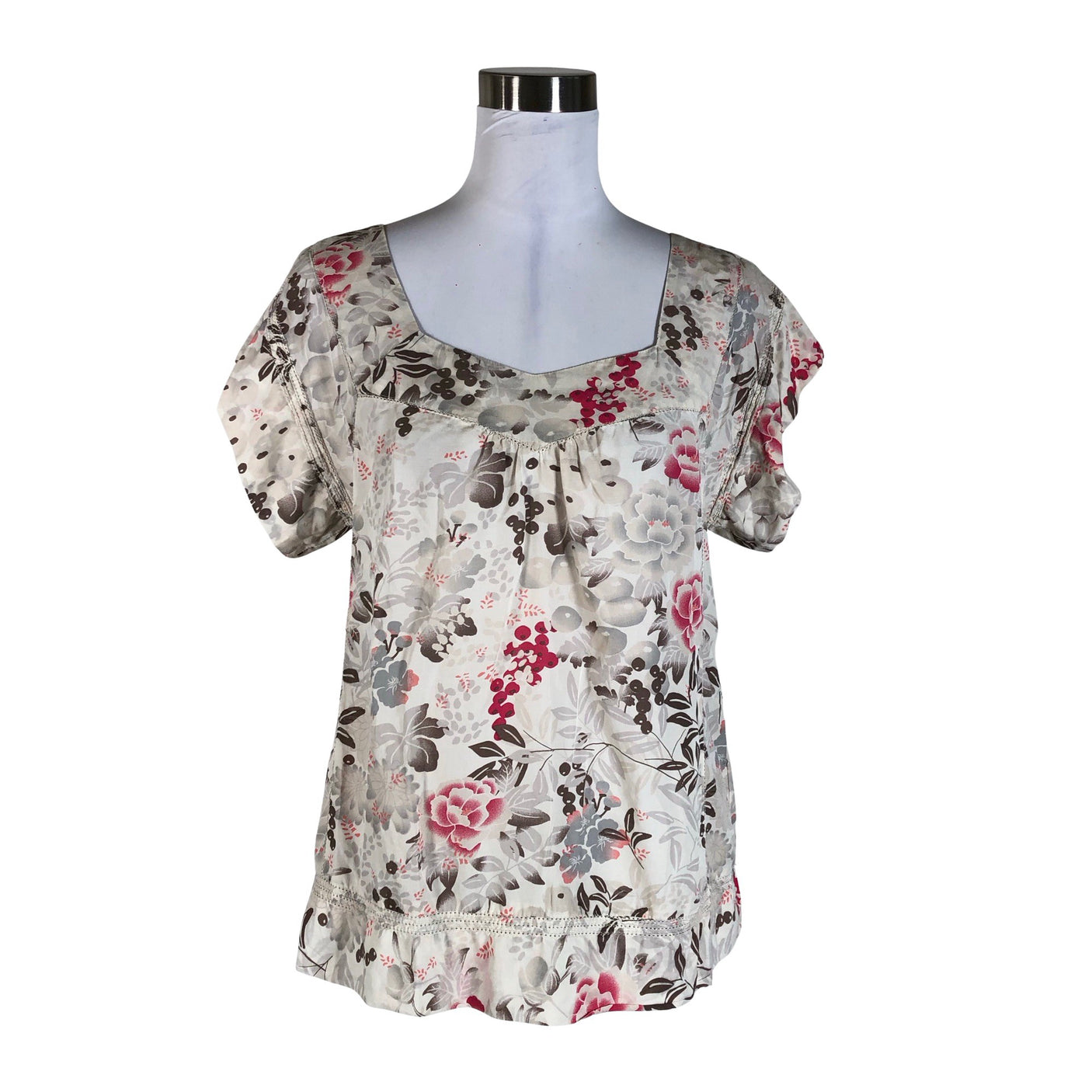 Unisex Part two - Short-sleeved blouse, size 38 - Beige (1)