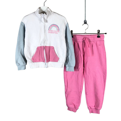 Unisex Benetton - Sweatshirt and pants set, size 116 - 122 - Light pink ()