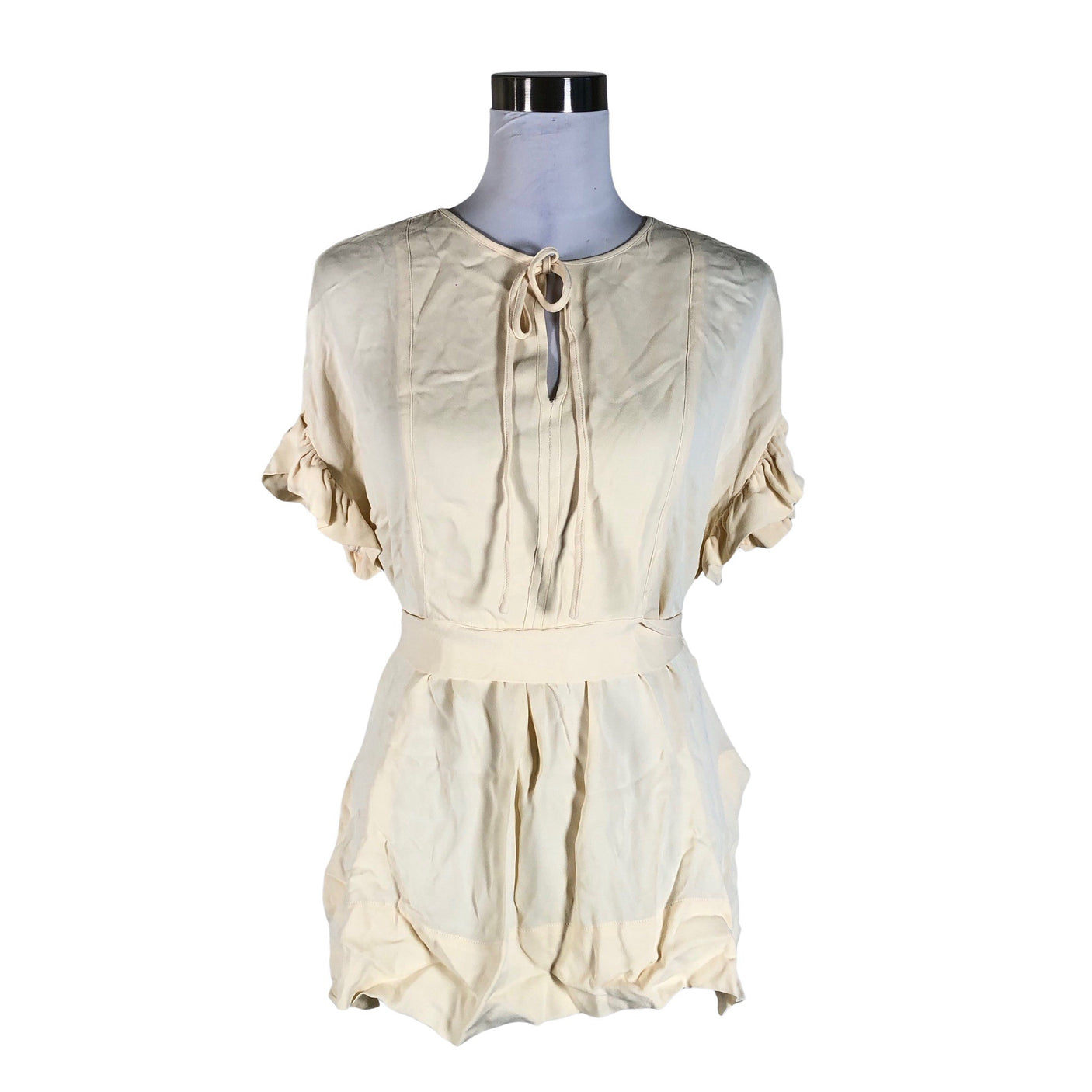 Unisex by Malene Birger - Short-sleeved blouse, size 38 - Beige (1)