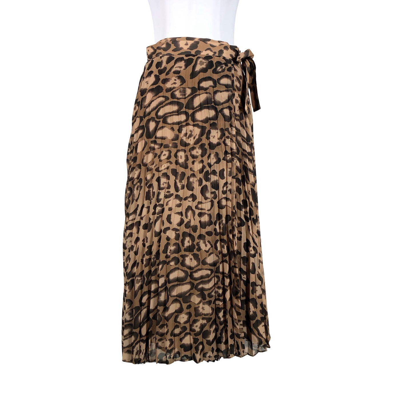 Unisex Massimo Dutti - Pleated skirt, size 40 - Brown (1)