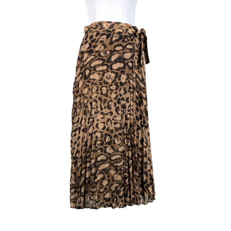 Unisex Massimo Dutti - Pleated skirt, size 40 - Brown ()