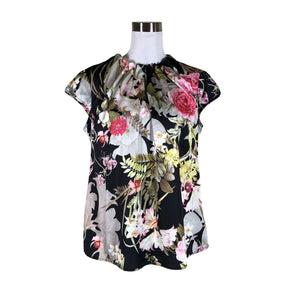 Unisex Comma - Short-sleeved blouse, size 40 - Black (1)