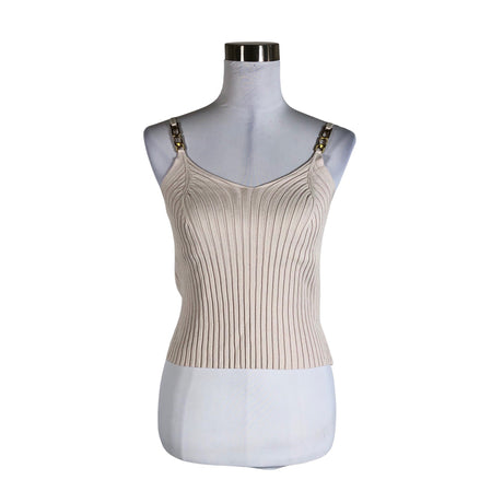 Unisex Dilvin - Tricot tank top, size 34 - Beige ()