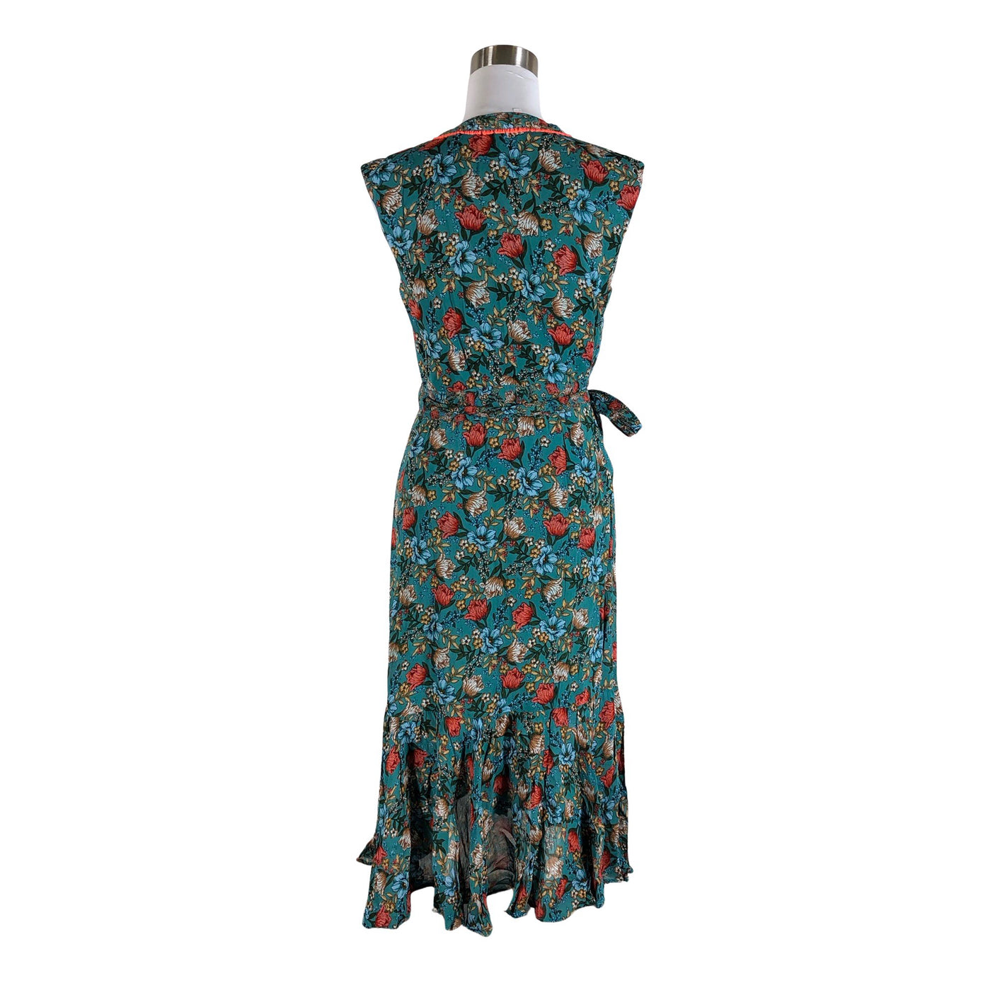 Unisex Derhy - Schiffon dress, size 40 - Green (2)