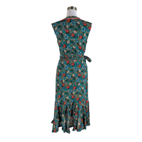 Unisex Derhy - Schiffon dress, size 40 - Green (2)