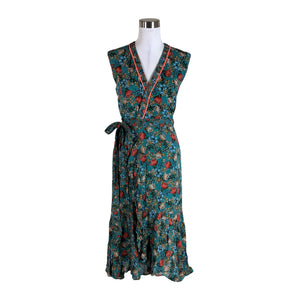 Unisex Derhy - Schiffon dress, size 40 - Green (1)