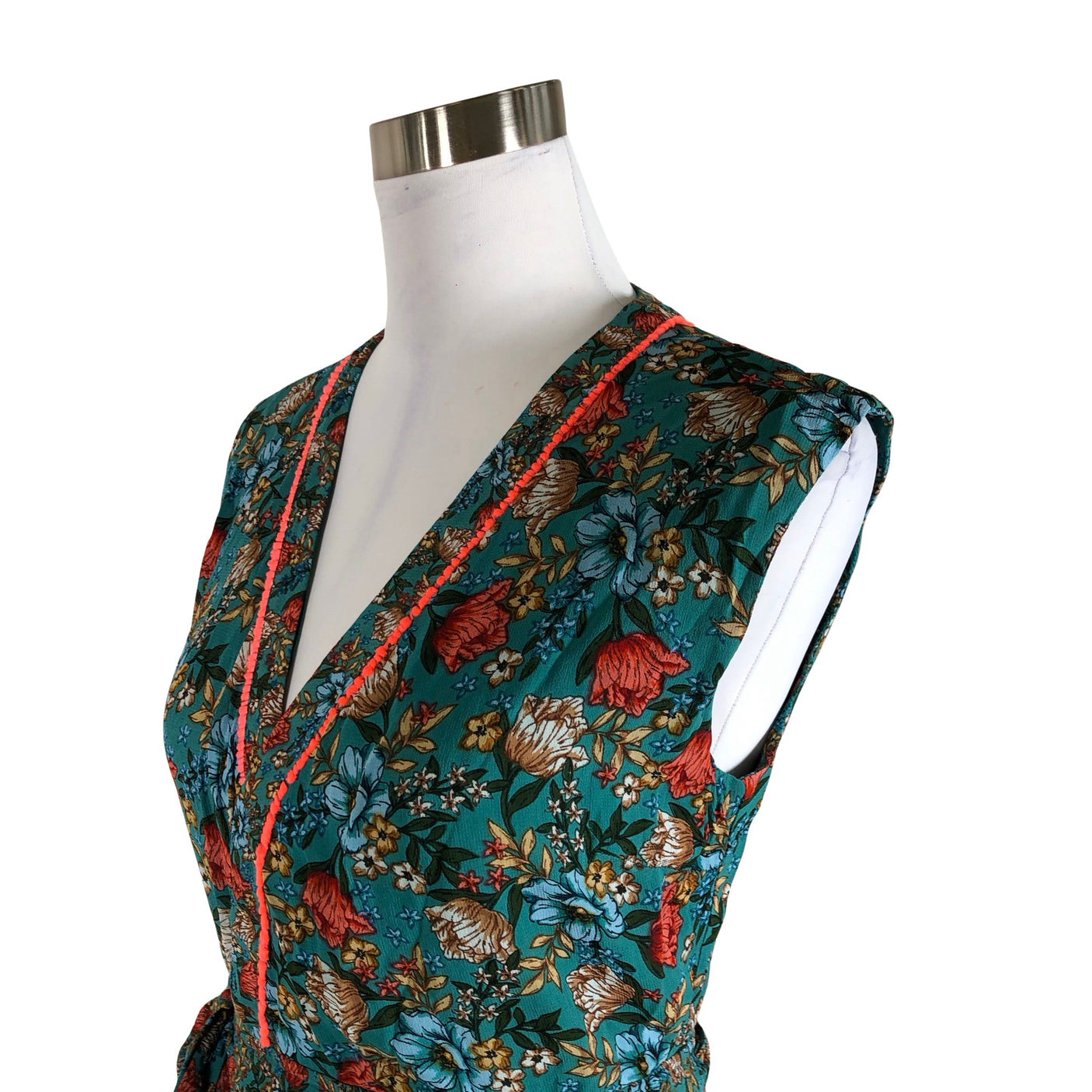 Unisex Derhy - Schiffon dress, size 40 - Green (3)