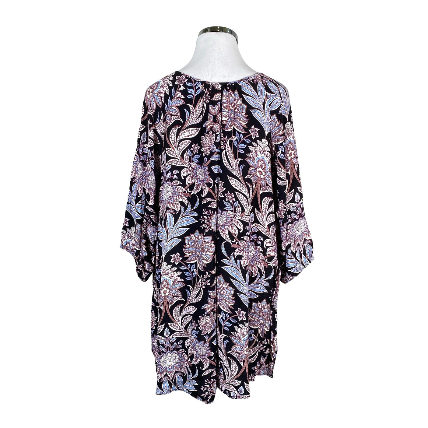 Unisex Zizzi - Schiffon tunic, size 50 - Black (2)