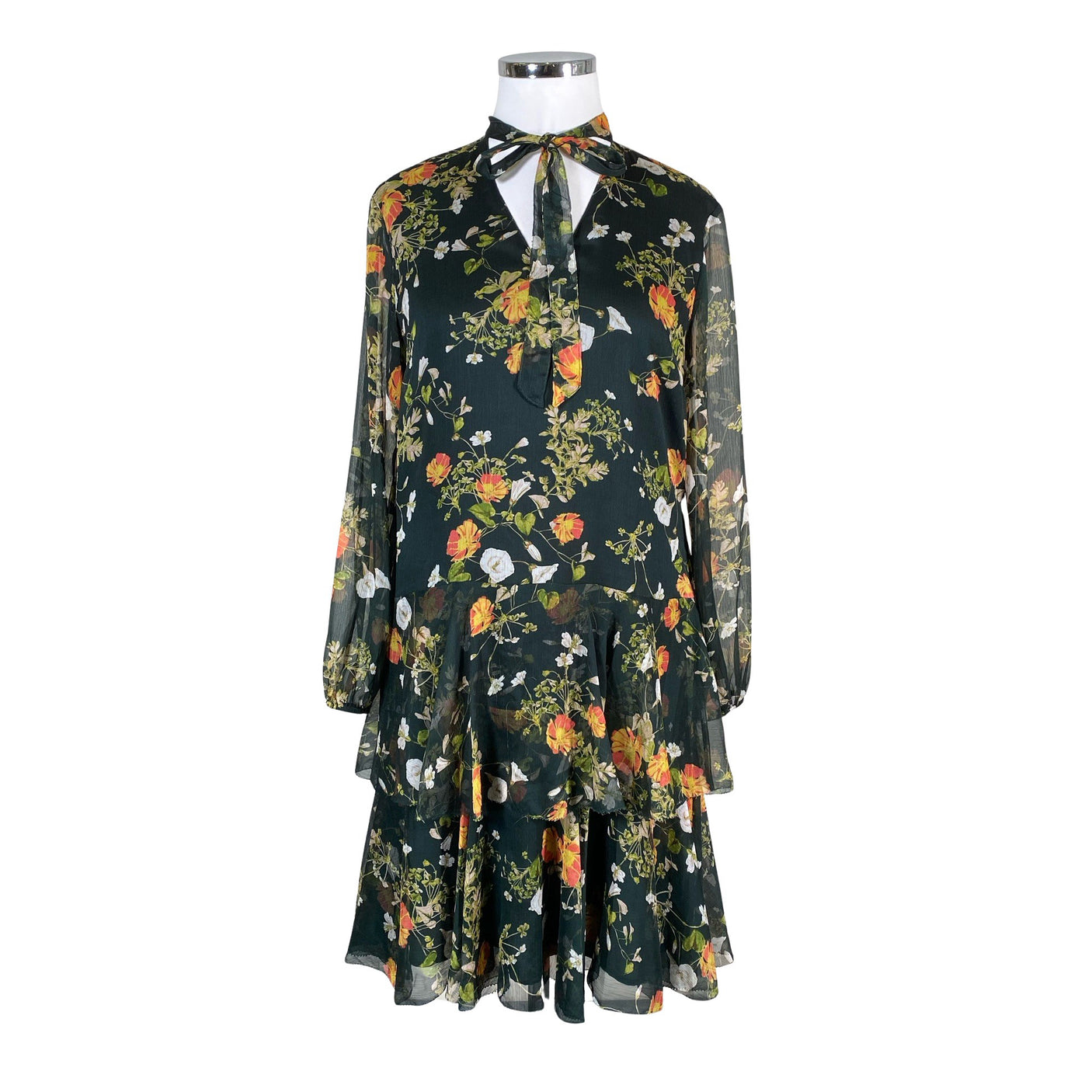 Unisex Lauren Ralph Lauren - Schiffon dress, size 42 - Green (1)
