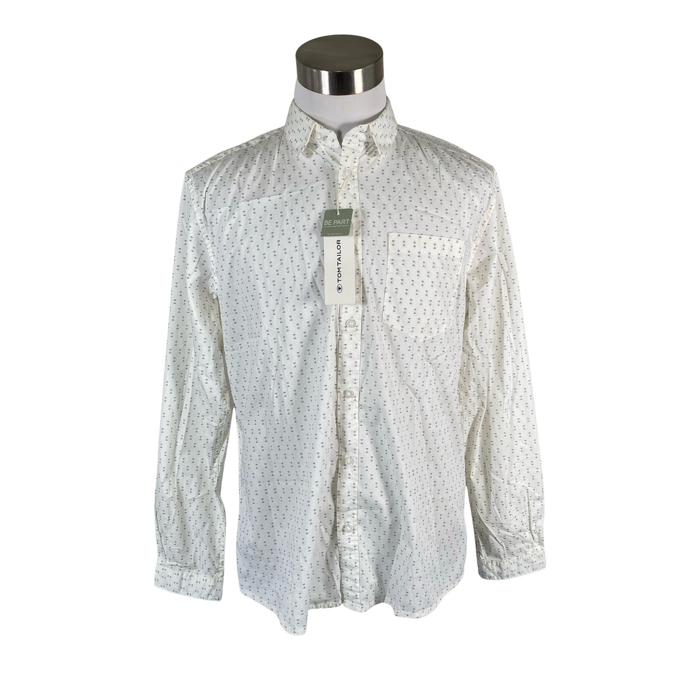 Unisex Tom Tailor - Collared shirt, size XL - Natural white (1)
