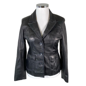 Unisex Saki - Leather jacket, size 42 - Black (1)