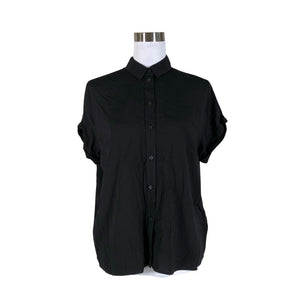 Unisex Samsoe&Samsoe - Short-sleeved blouse, size 38 - Black (1)