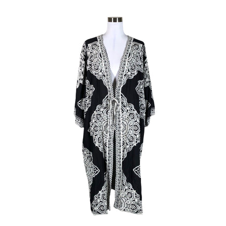 Unisex Cream - Schiffon dress, size One size - Black ()