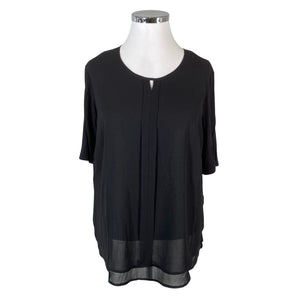 Unisex Barbara Lebek - Short-sleeved blouse, size 44 - Black (1)