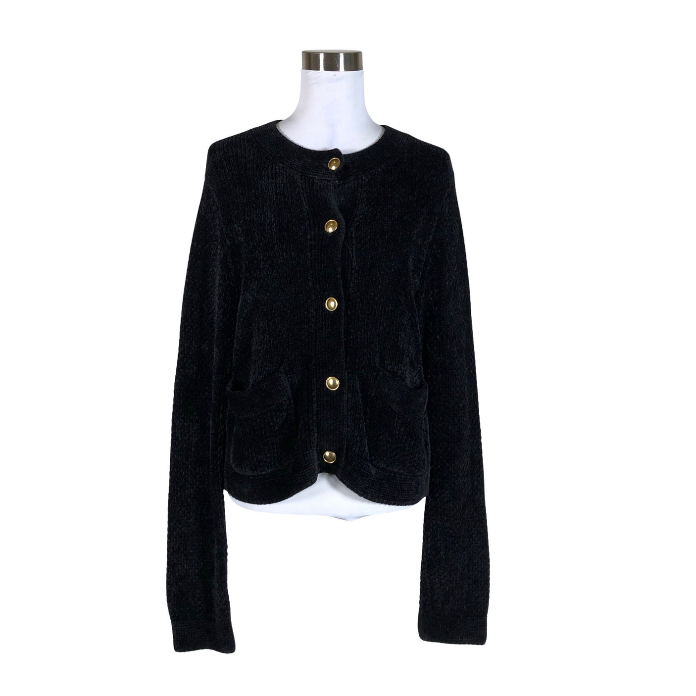 Unisex Part two - Cardigan, size 38 - Black (1)