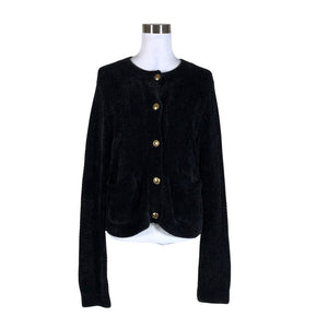 Unisex Part two - Cardigan, size 38 - Black (1)