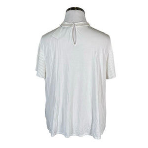 Unisex Marks&Spencer - Short-sleeved blouse, size 46 - White (2)