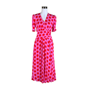 Unisex Diane von Furstenberg - Schiffon dress, size 38 - Pink (1)