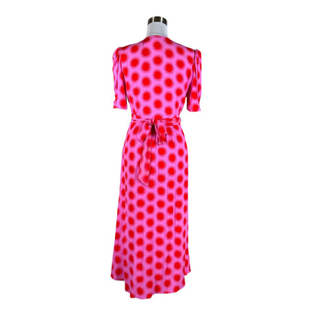 Unisex Diane von Furstenberg - Schiffon dress, size 38 - Pink (2)