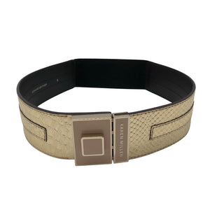 Unisex Karen Millen - Leather belt, size No size - Gold (1)