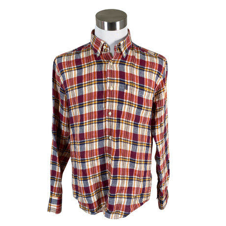 Unisex Barbour - Collared shirt, size L - Wine red ()