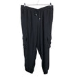Unisex Zizzi - Schiffon trousers, size 46 - Black ()