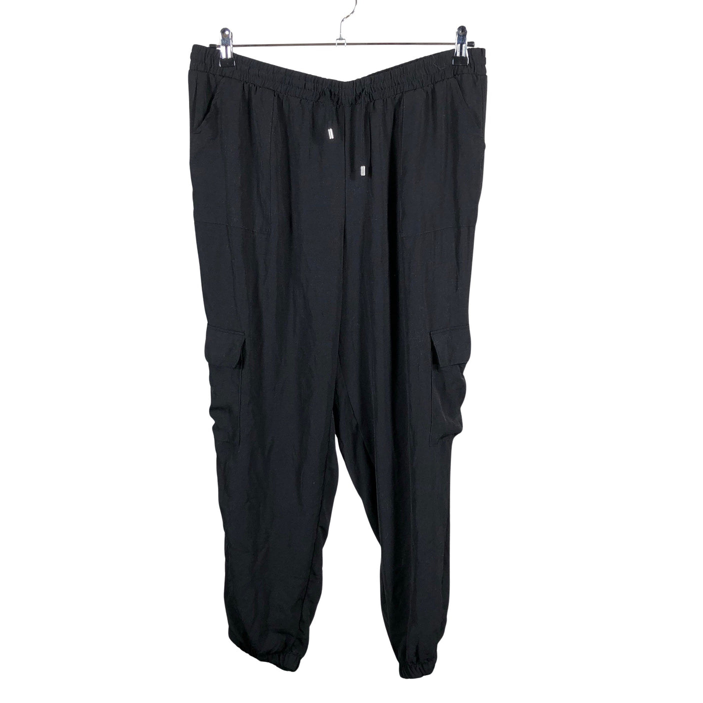 Unisex Zizzi - Schiffon trousers, size 46 - Black (1)