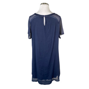 Unisex Zizzi - Schiffon dress, size 46 - Blue (2)