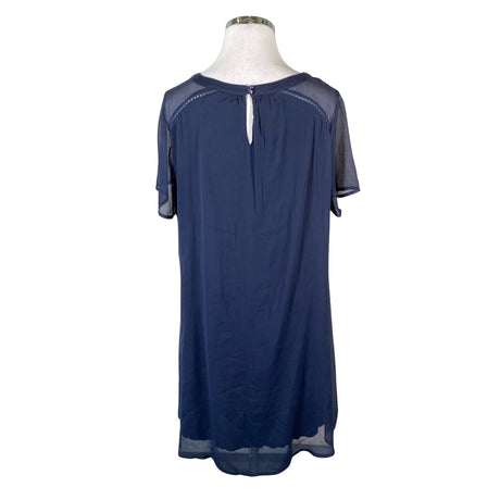 Unisex Zizzi - Schiffon dress, size 46 - Blue (2)