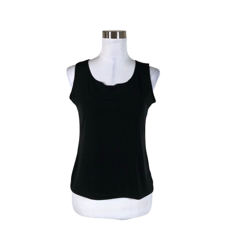 Unisex Cashmere - Tricot tank top, size 40 - Black ()