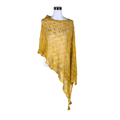 Unisex Handmade - Poncho, size 36 - Orange ()