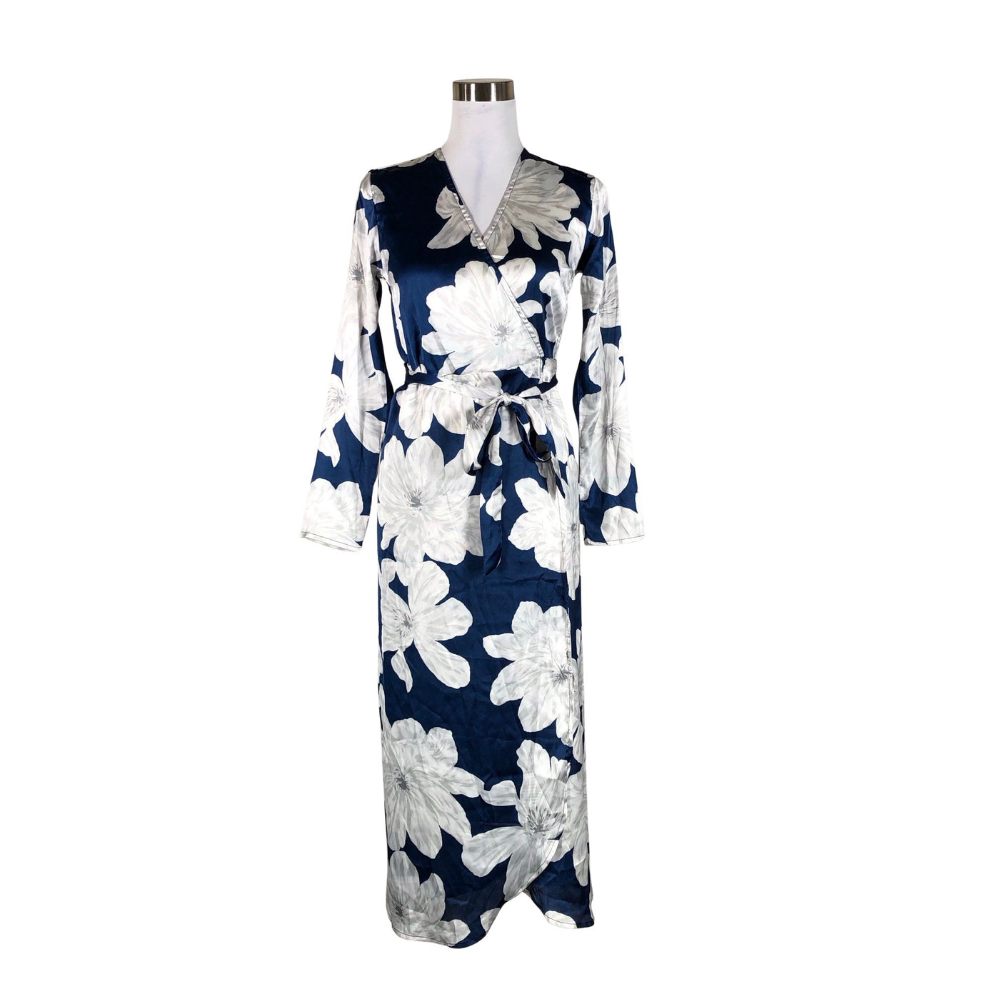 Unisex Dancing Leopard - Schiffon dress, size 38 - Blue (1)