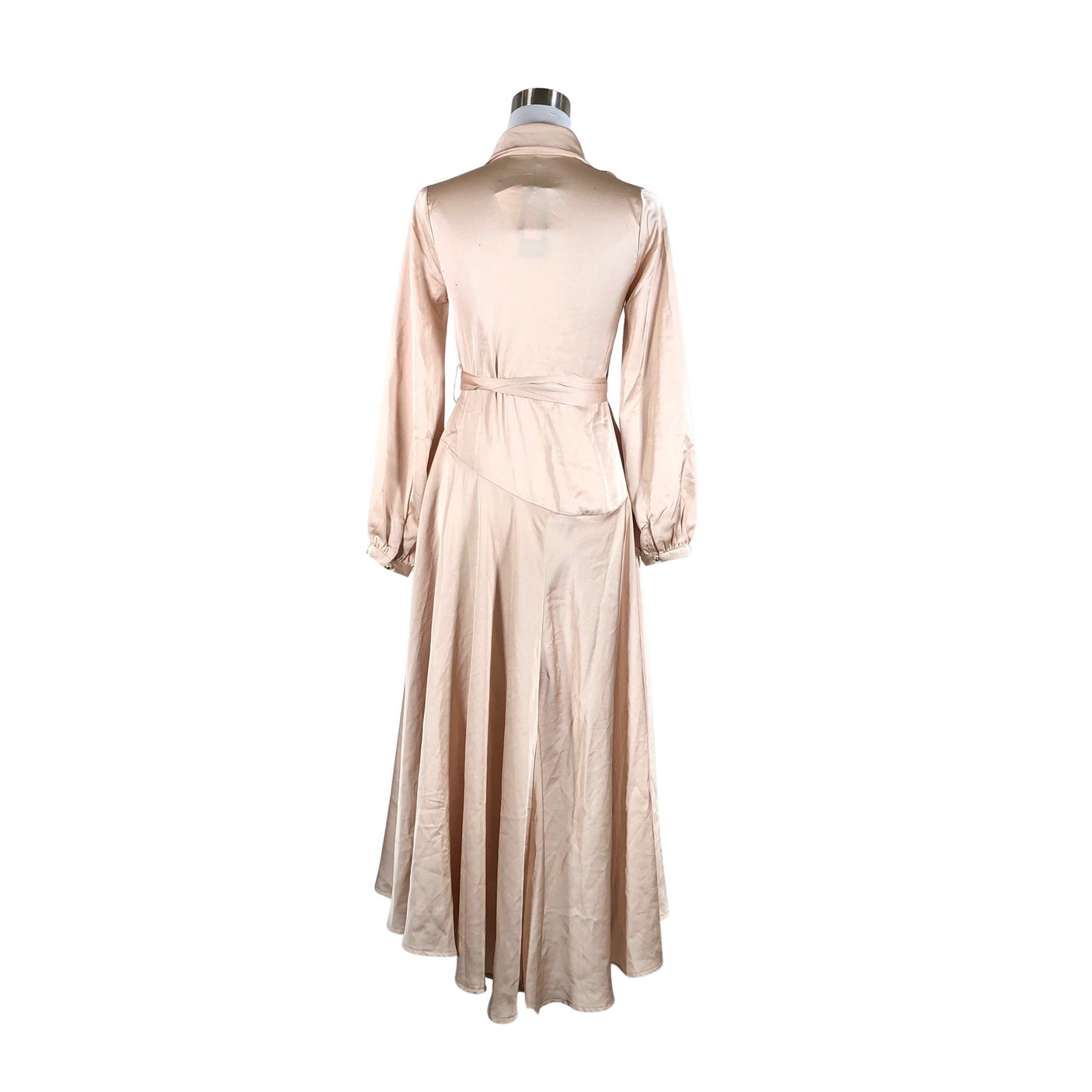 Unisex Nasty Gal - Schiffon dress, size 34 - Beige (2)