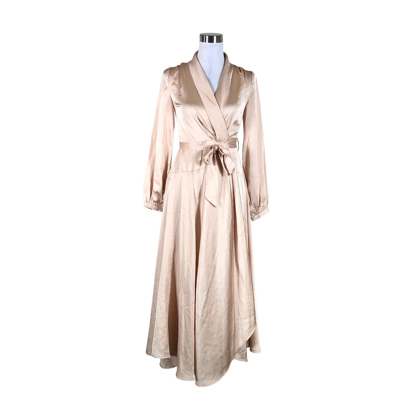 Unisex Nasty Gal - Schiffon dress, size 34 - Beige (1)
