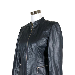 Unisex Your Face - Leather jacket, size 36 - Gray (3)